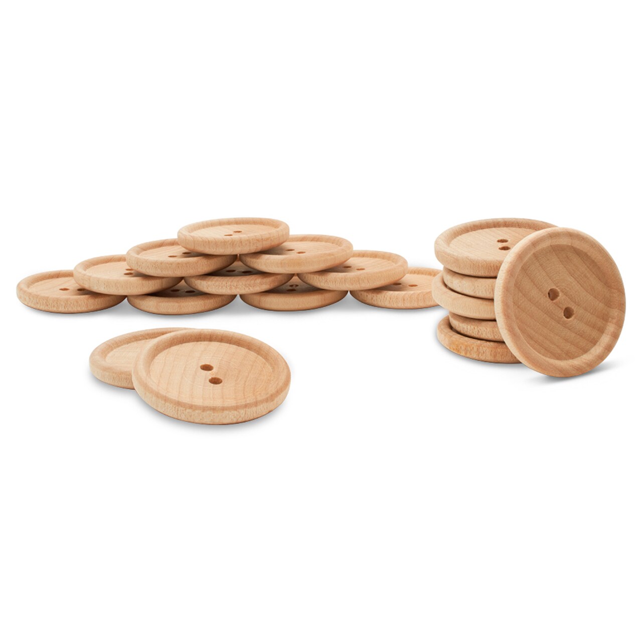 Unfinished Wooden Buttons for Crafts and Sewing Multiple Sizes Available | Woodpeckers